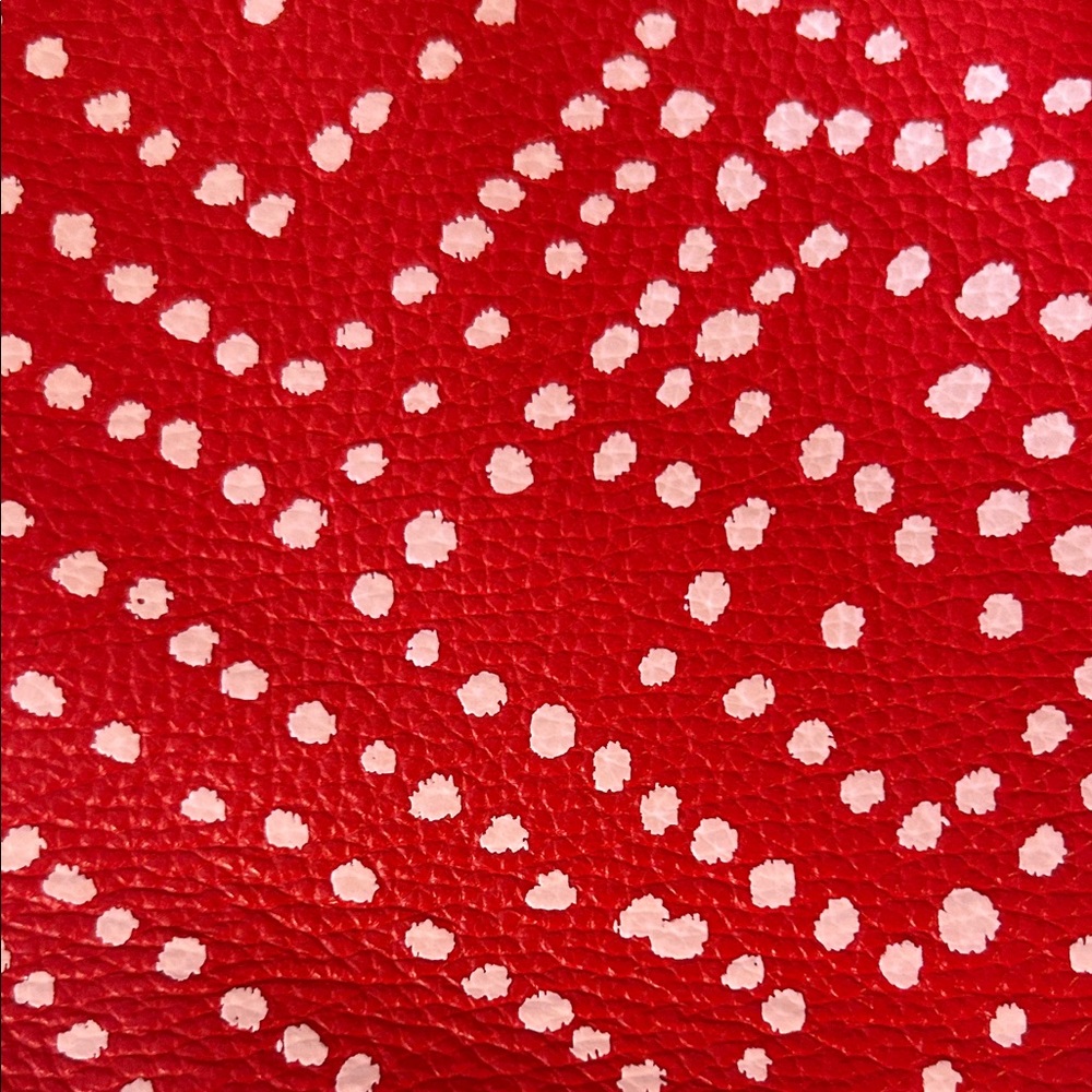 Diane Von Furstenberg Red and White Leather Tote with Pouch - Picture 14 of 14